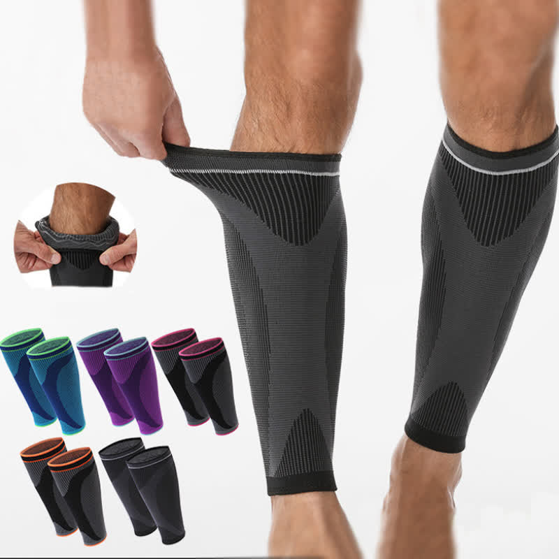 Manchons de compression élastiques tricotés pour mollets