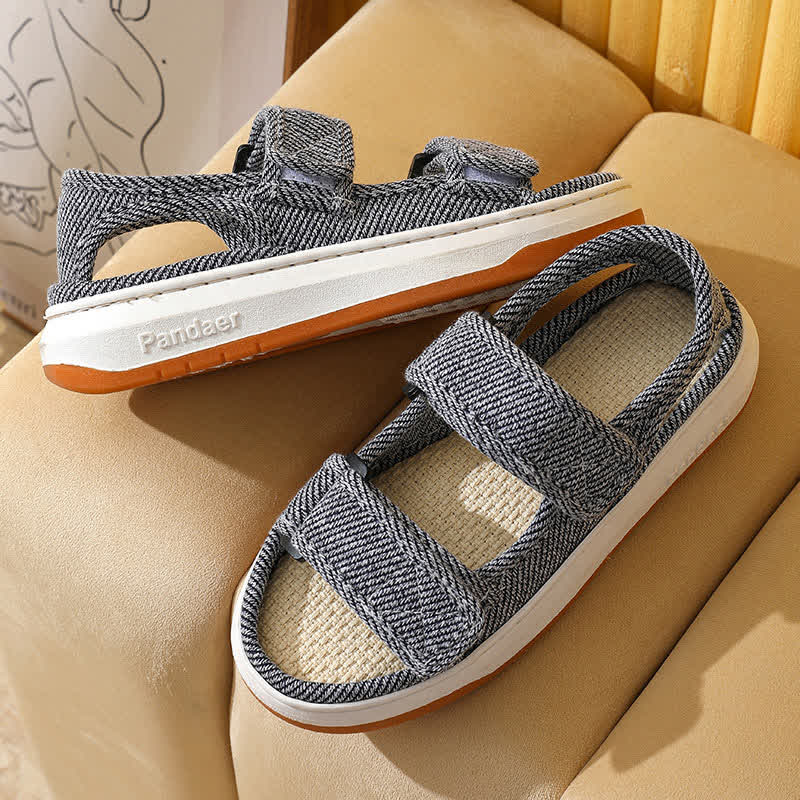 Sandales respirantes et antidérapantes en lin avec fermeture Velcro - image 10