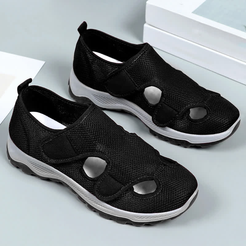 Chaussons respirants et décontractés à fermeture Velcro réglable - Noir - EU41 (US7.5) - image 2