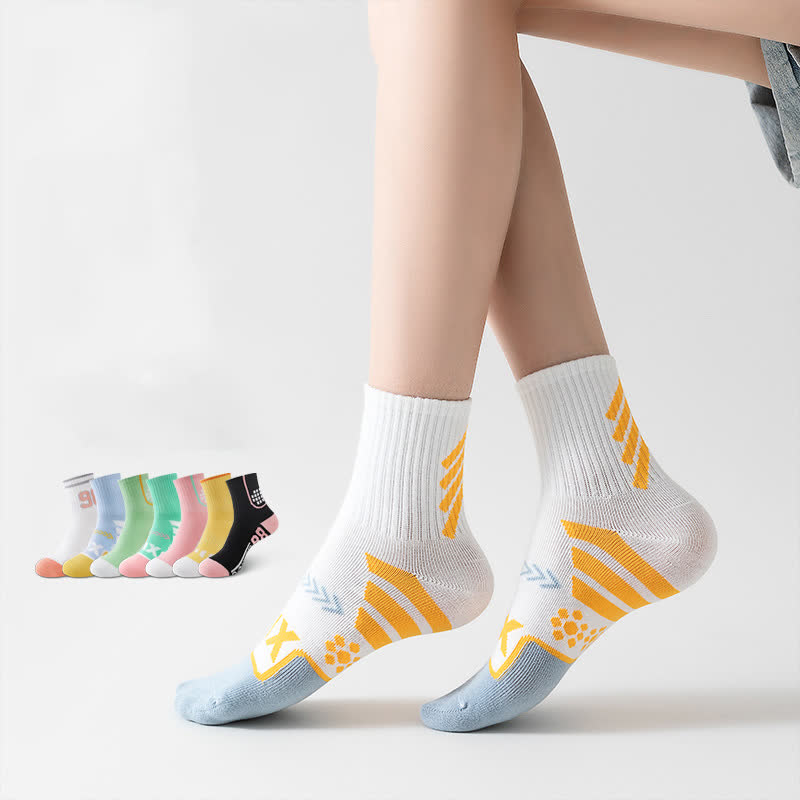 Chaussettes de compression à imprimé graphique numérique (8 paires)