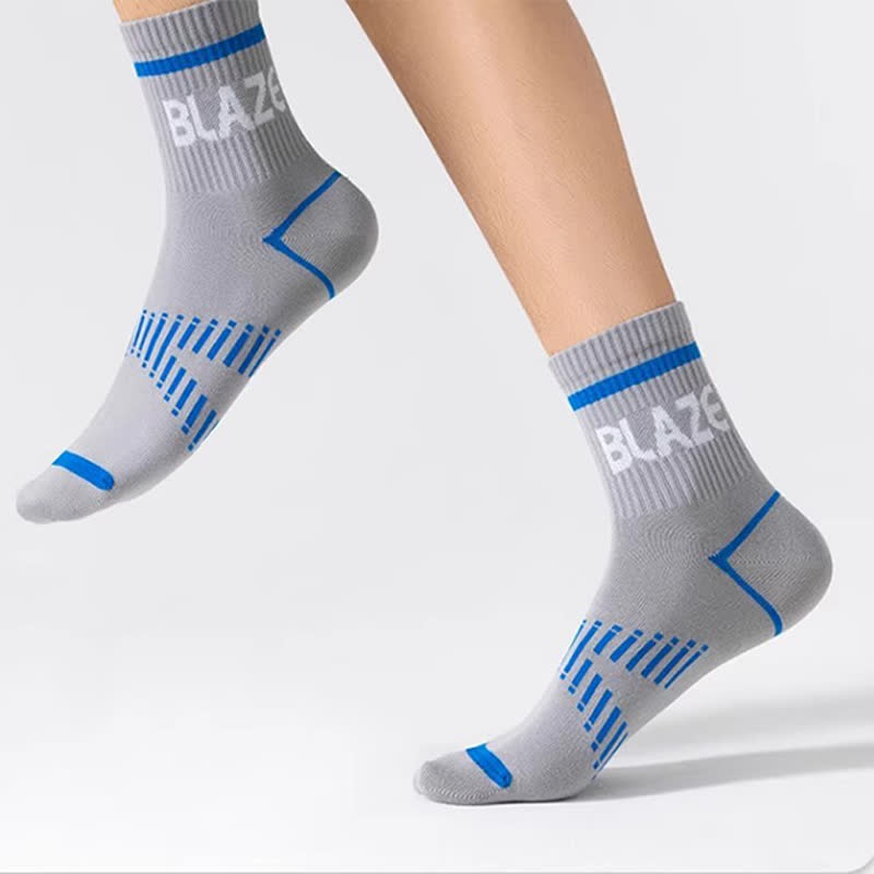 Chaussettes de compression de sport à imprimé lettre (5 paires)