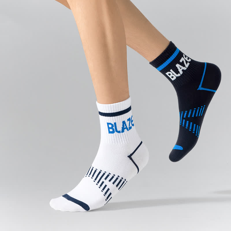 Chaussettes de compression de sport à imprimé lettre (5 paires)