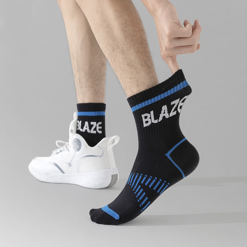 Chaussettes de compression de sport à imprimé lettre (5 paires)