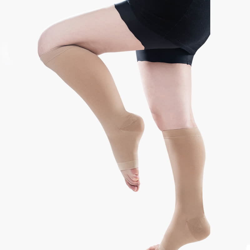 Chaussettes de compression médicales à bout ouvert grande taille (30-40 mmHg) - image 5