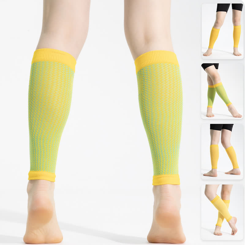 Manchons de compression pour mollets de sport à bordure contrastée