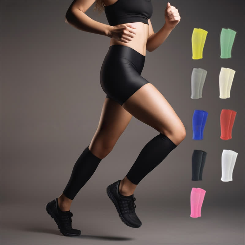 Manchons de compression pour mollets de couleur unie grande taille