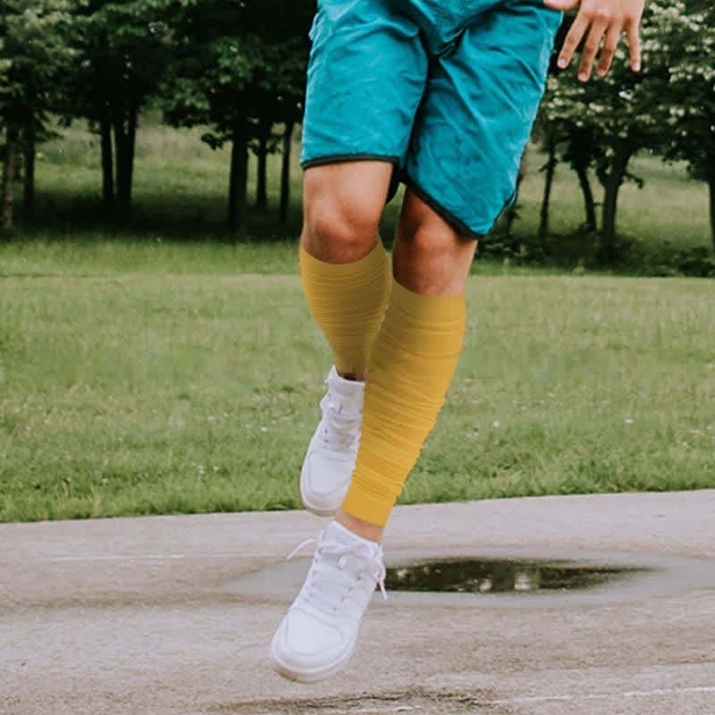 Manchons de compression froncés pour mollets d'extérieur