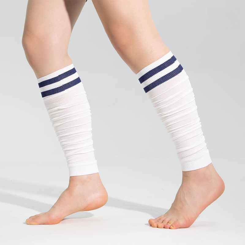 Manchons de compression pour mollets froncés à double bande
