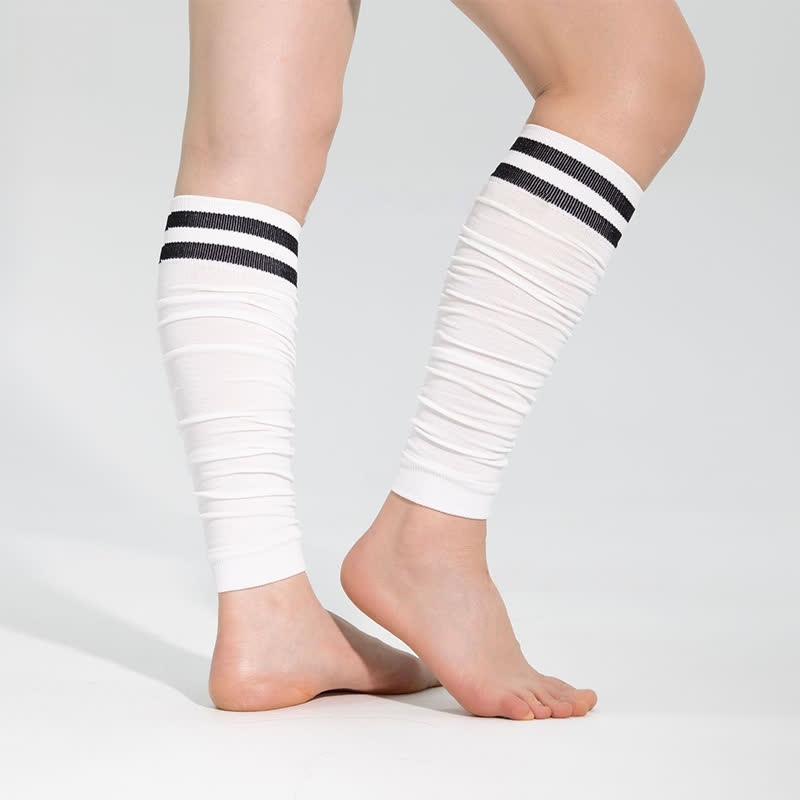 Manchons de compression pour mollets froncés à double bande