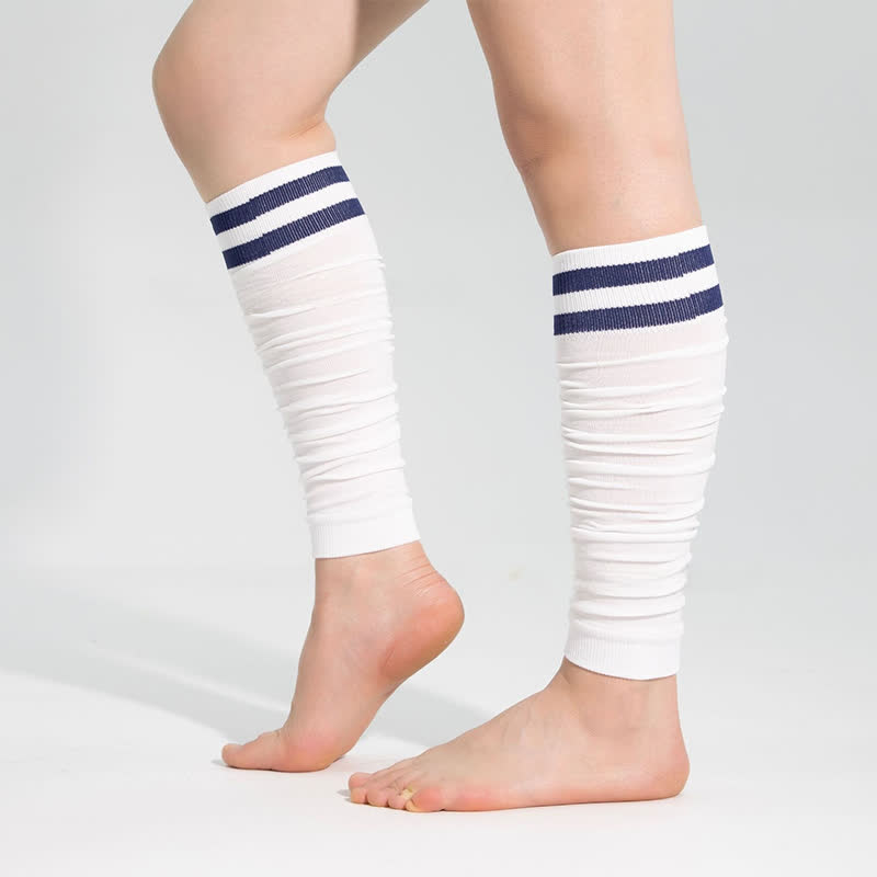 Manchons de compression pour mollets froncés à double bande