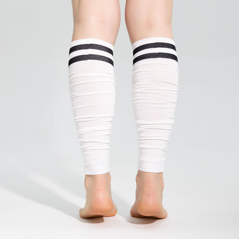 Manchons de compression pour mollets froncés à double bande