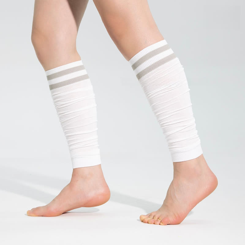 Manchons de compression pour mollets froncés à double bande