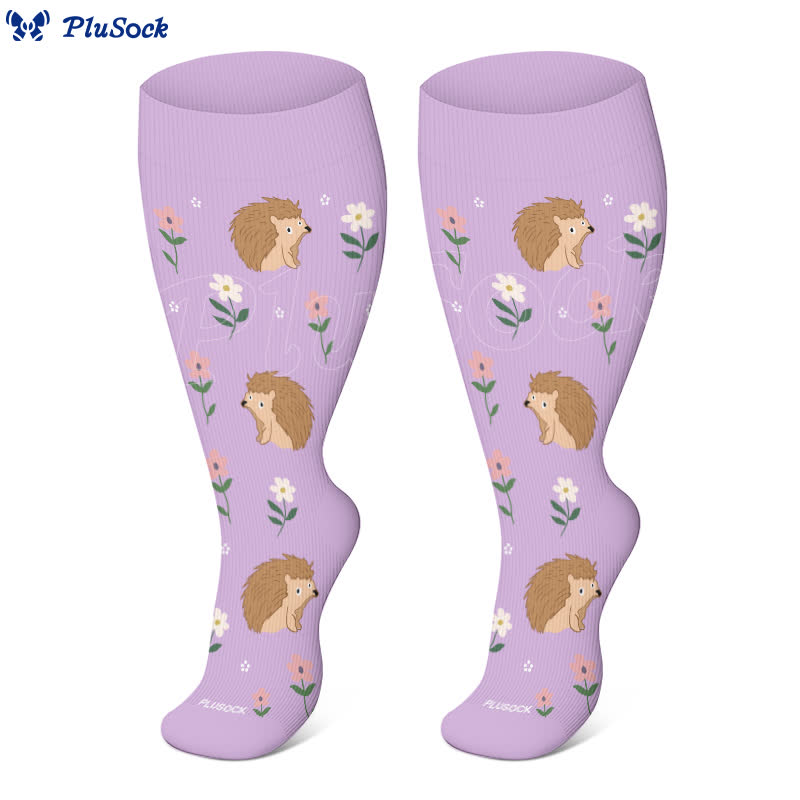Chaussettes de compression à motif animal et floral grande taille - image 3