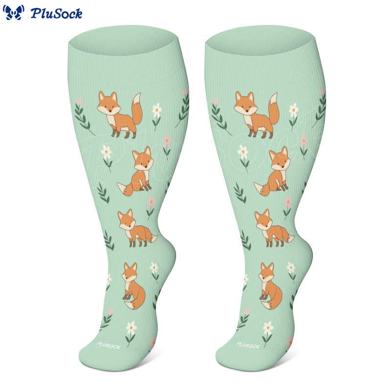 Chaussettes de compression à motif animal et floral grande taille - image 2