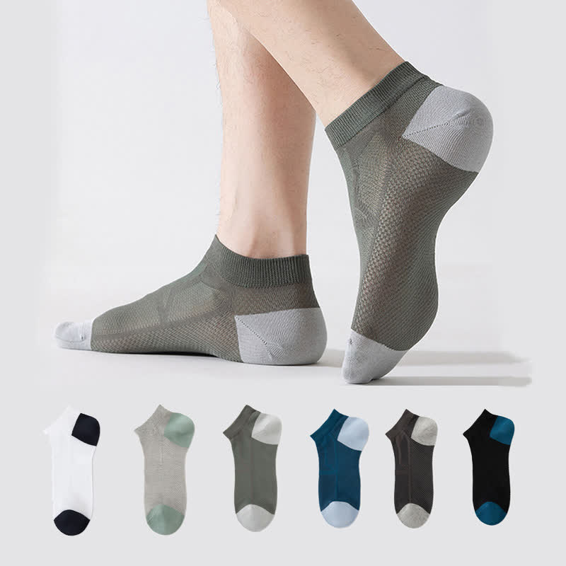 Chaussettes respirantes antidérapantes à talon en maille (6 paires)