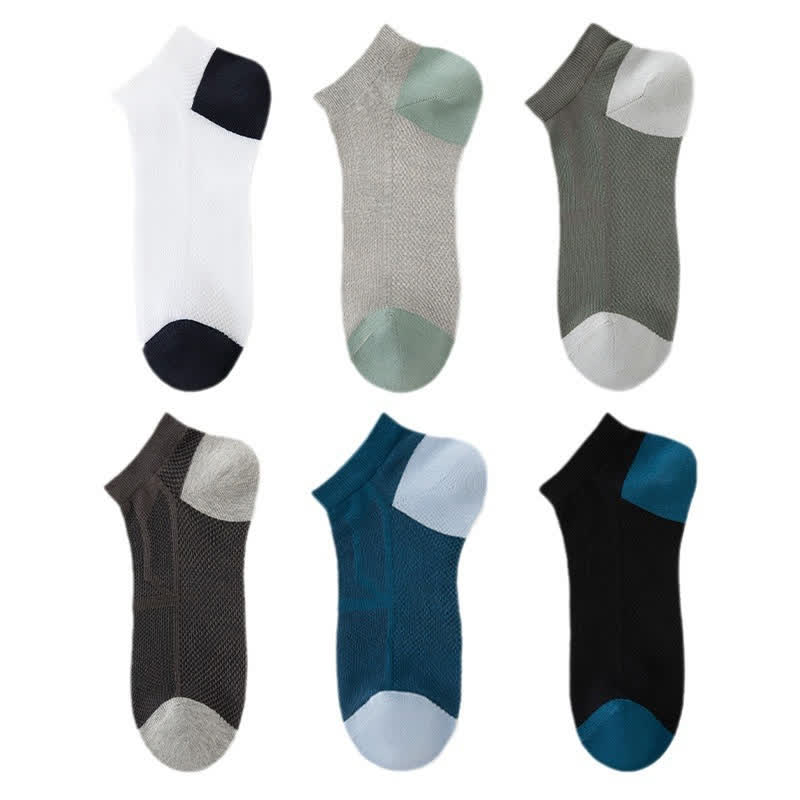 Chaussettes respirantes antidérapantes à talon en maille (6 paires)
