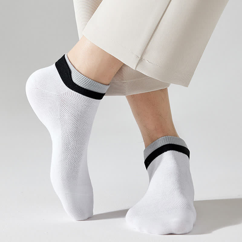 Chaussettes en maille respirante en pur coton (5 paires)
