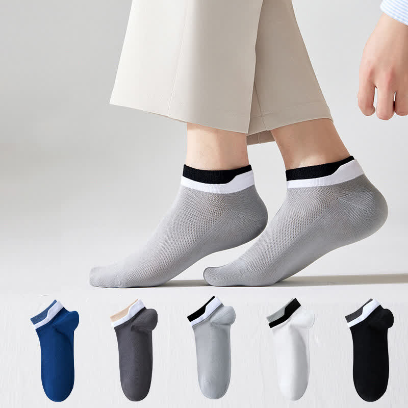 Chaussettes en maille respirante en pur coton (5 paires)
