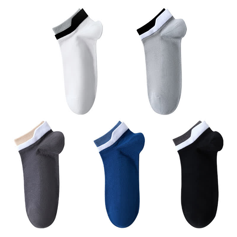 Chaussettes en maille respirante en pur coton (5 paires)