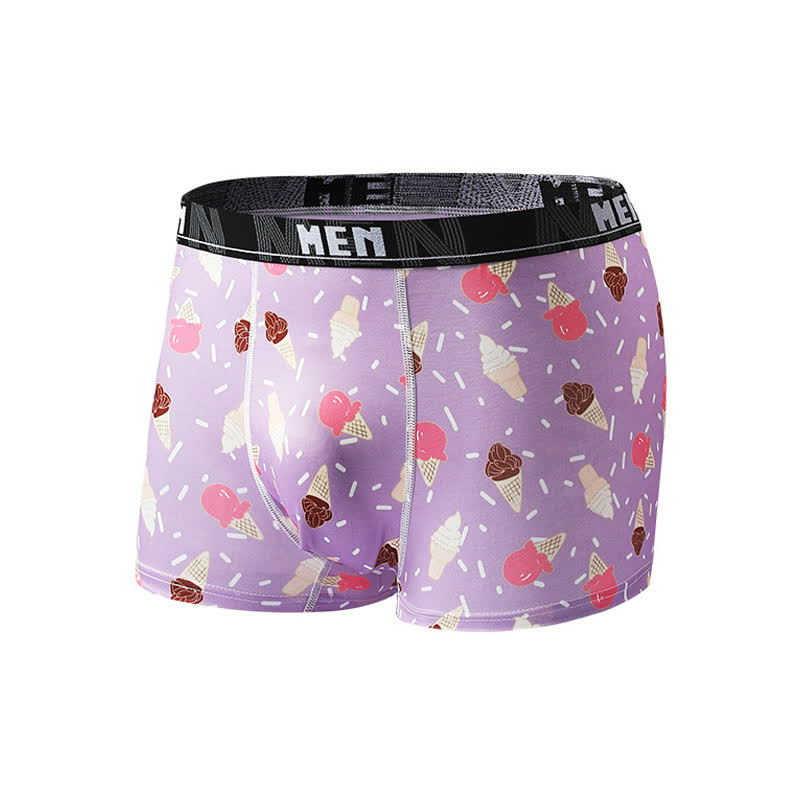 Boxers respirants pour homme à imprimé snacks (lot de 5) - Violet - 2XL - image 9