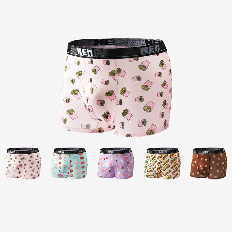 Boxers respirants pour homme à imprimé snacks (lot de 5)