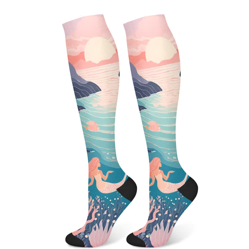 Chaussettes de compression Mermaid Series (3 paires) - Rose (1 paire) - S/M - image 6