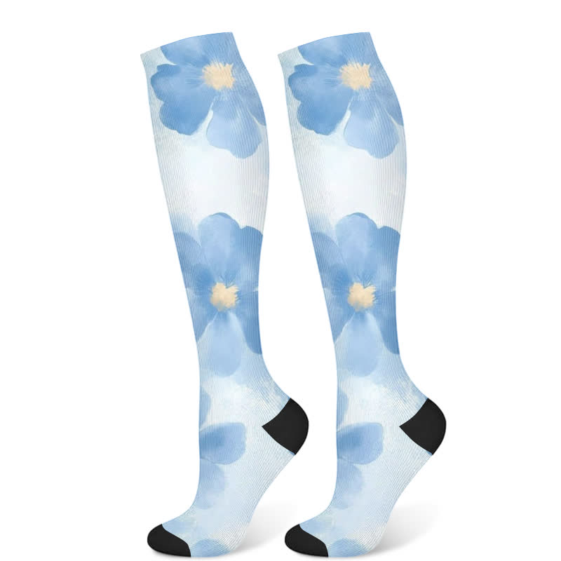 Chaussettes de compression à imprimé floral, fraise et montgolfière (3 paires) - Rose (1 paire) - S/M - image 6