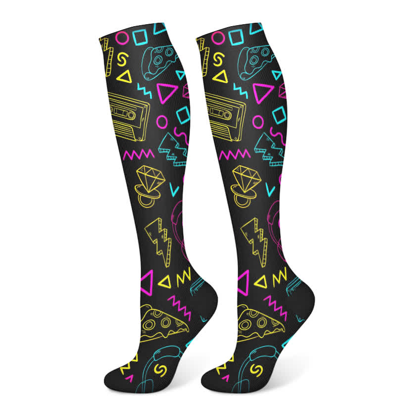 Chaussettes de compression de la série Notes de musique (3 paires)