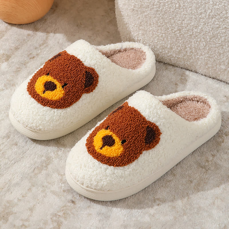 Chaussons d'intérieur grande taille à imprimé ours de dessin animé - image 5