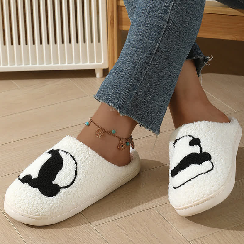 Chaussons grande taille à imprimé panda - Blanc-B - EU50-51 (US15) - image 5