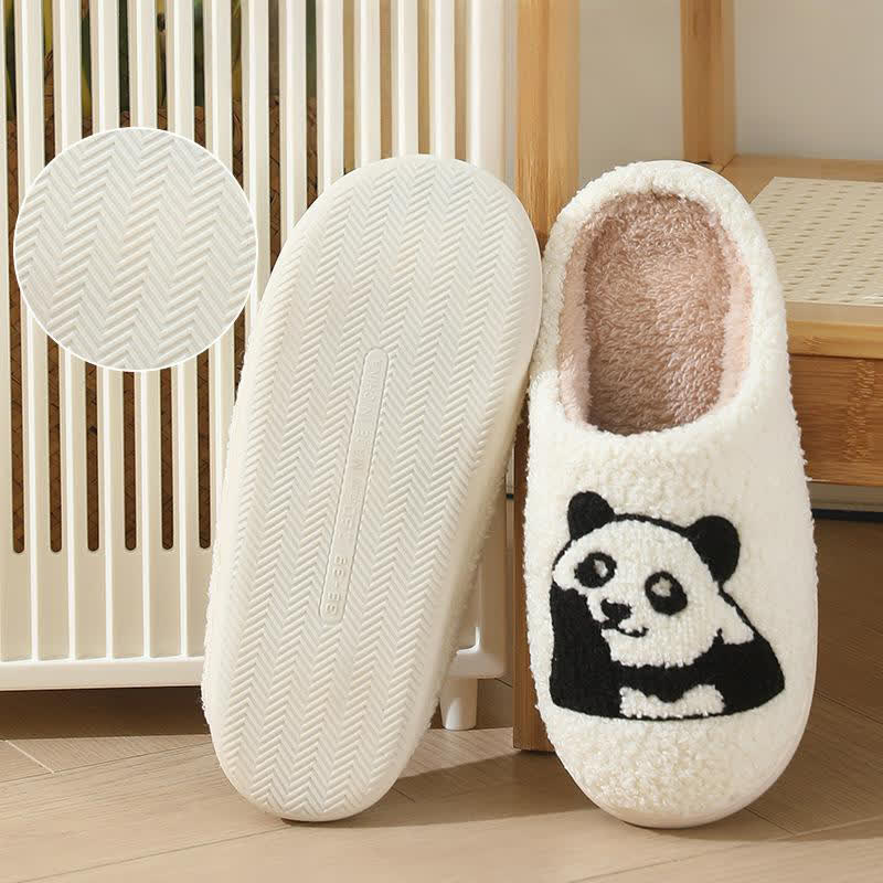 Chaussons grande taille à imprimé panda - image 4