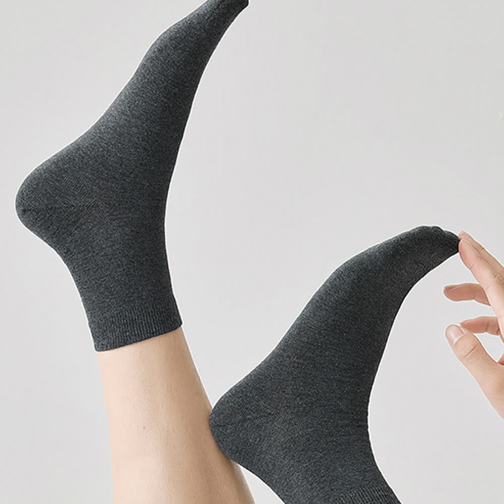Chaussettes respirantes antibactériennes en pur coton (5 paires)