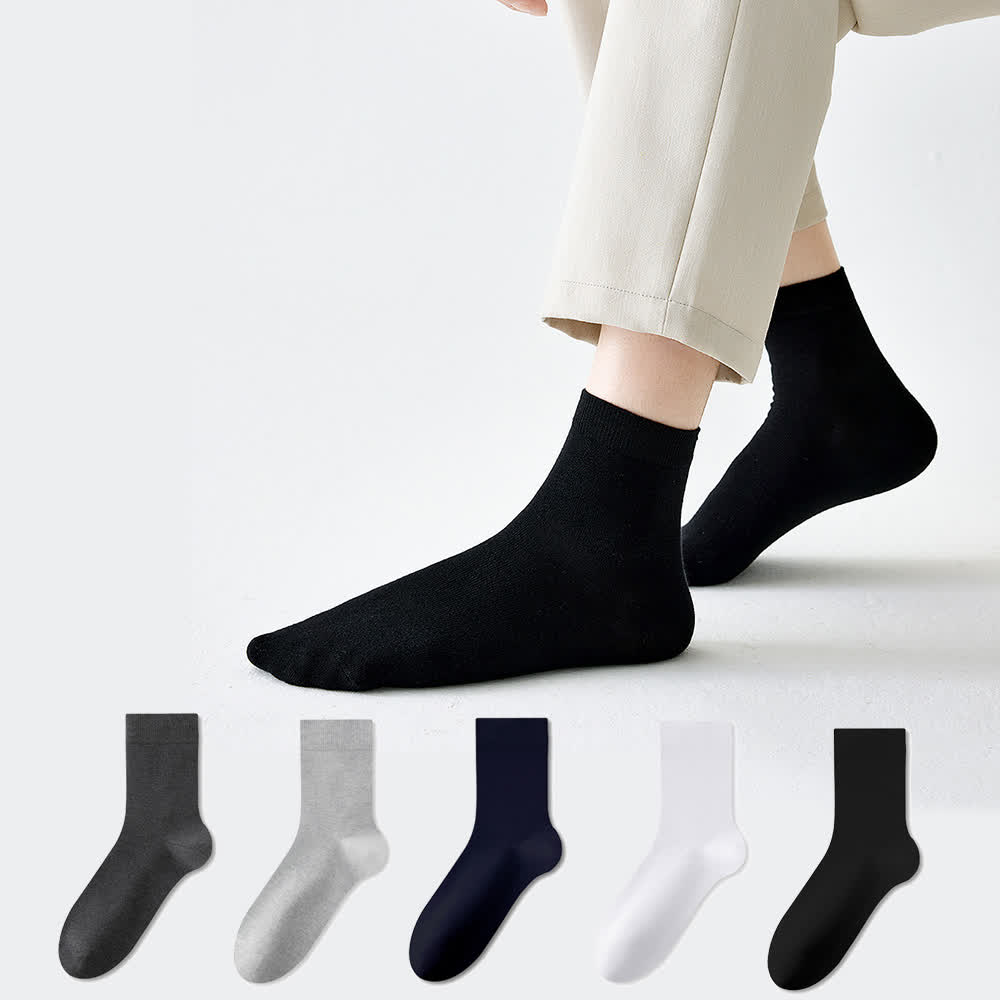 Chaussettes respirantes antibactériennes en pur coton (5 paires)