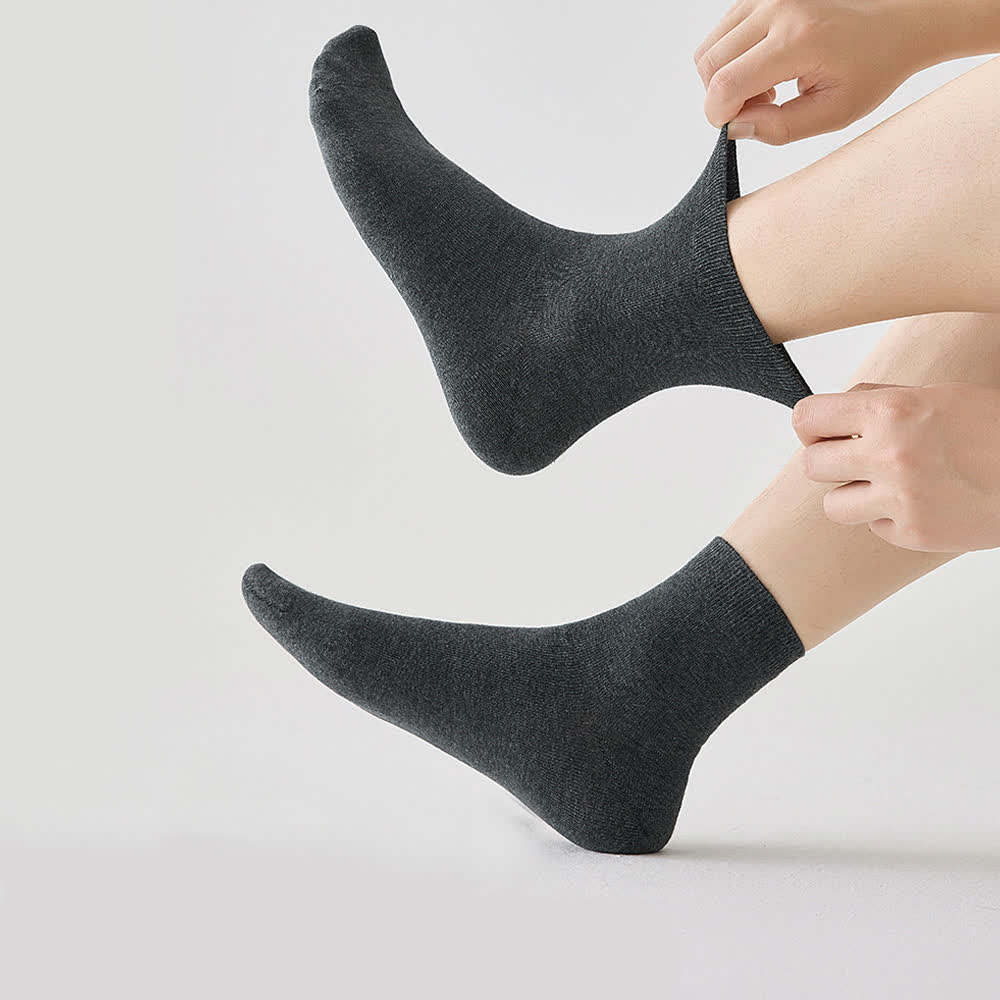 Chaussettes respirantes antibactériennes en pur coton (5 paires)
