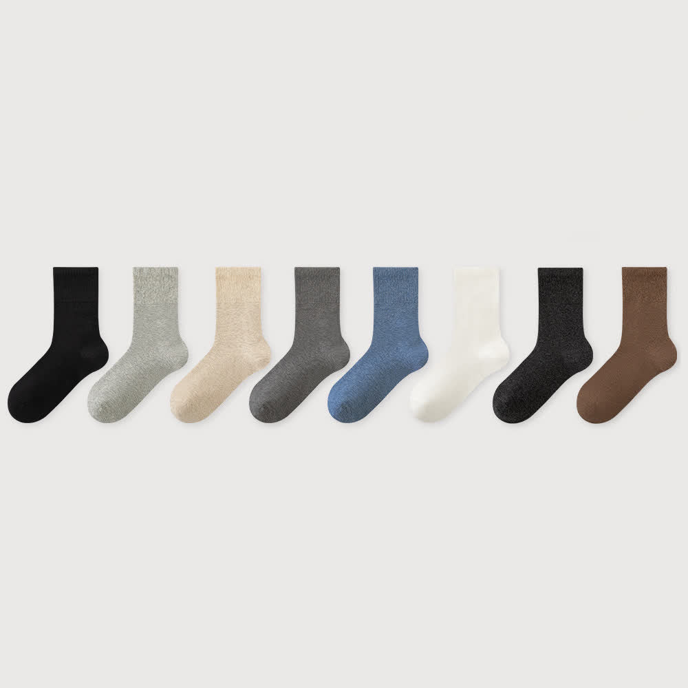 Chaussettes longues en coton extensible grande taille (8 paires)