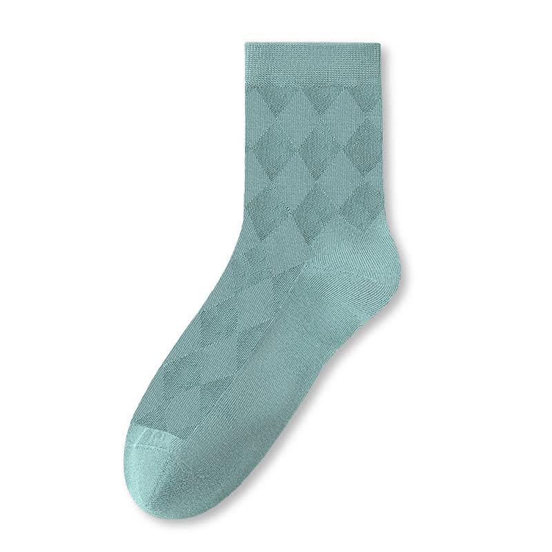 Chaussettes mi-mollet respirantes en pur coton (7 paires) - Vert - EU40-44 (US7-10) - image 15