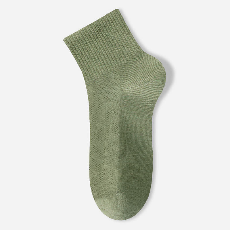 Chaussettes fines et respirantes en pur coton (7 paires) - Vert - EU40-45 (US7-11) - image 15