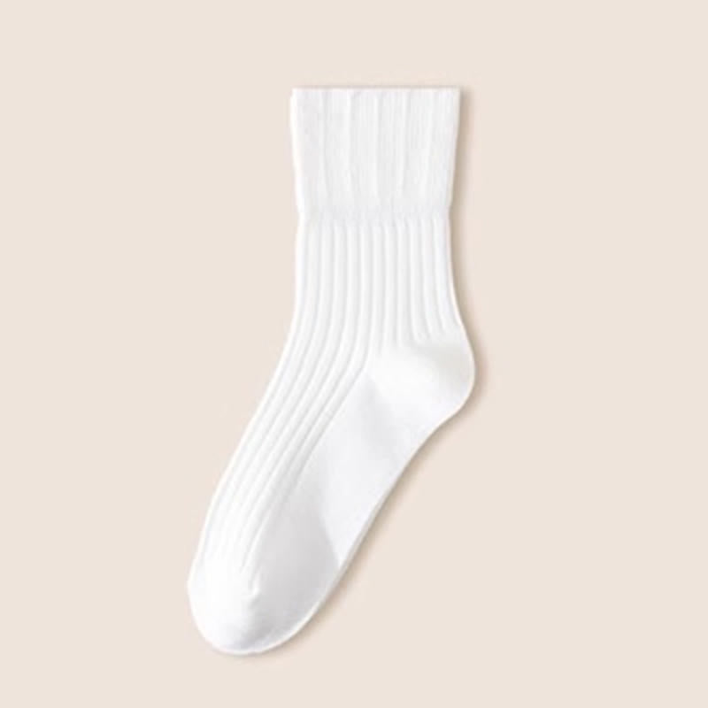 Chaussettes courtes amples en coton avec bordure ondulée (4 paires)
