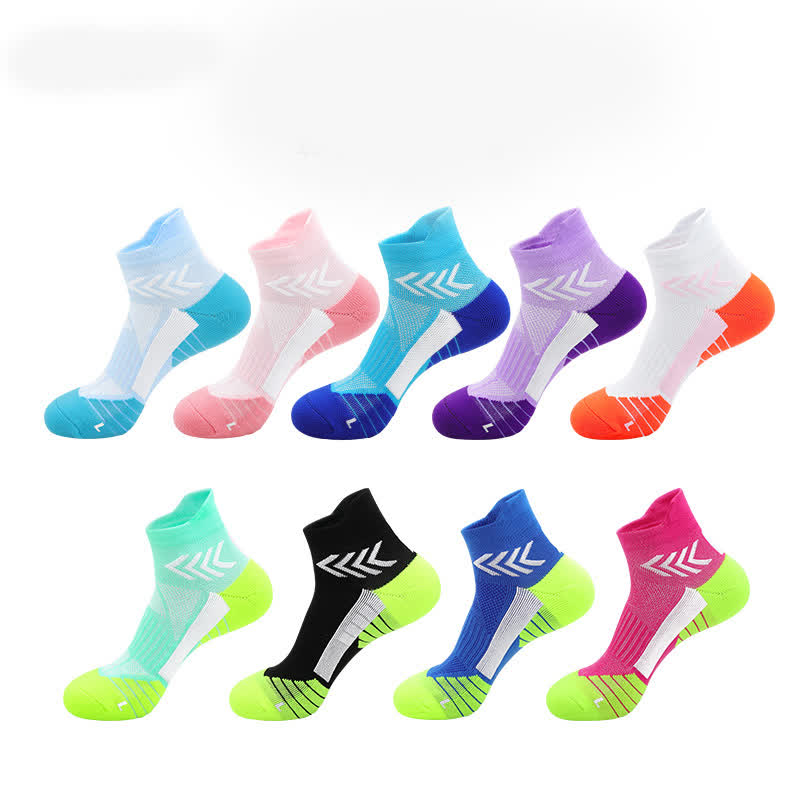 Chaussettes de compression à imprimé graphique pour la course à pied (4 paires)