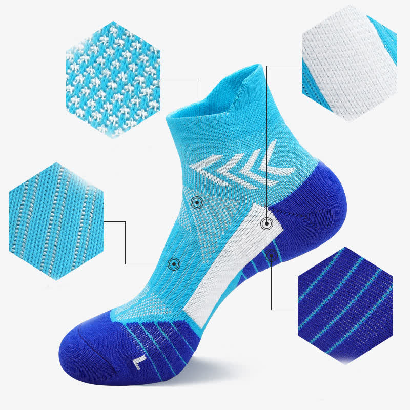 Chaussettes de compression à imprimé graphique pour la course à pied (4 paires)