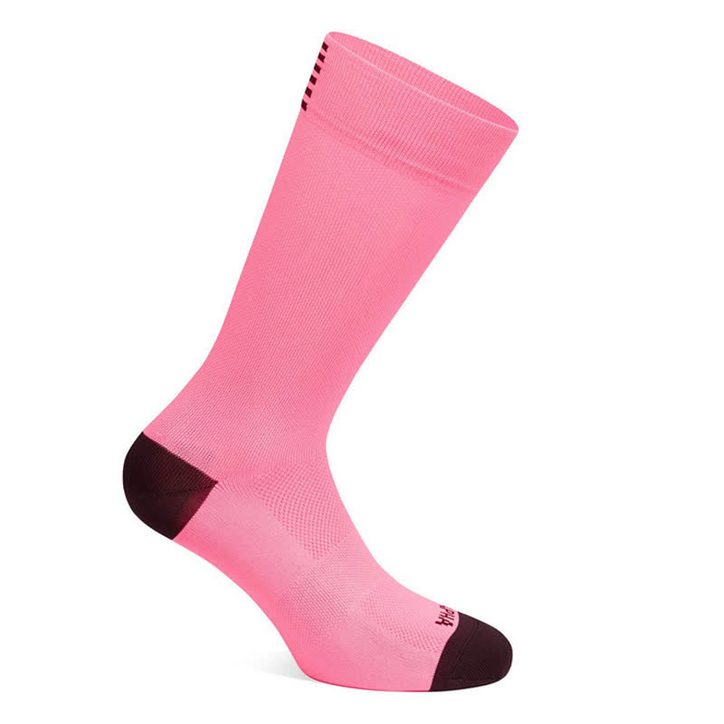 Chaussettes de compression de cyclisme de couleur unie (6 paires)