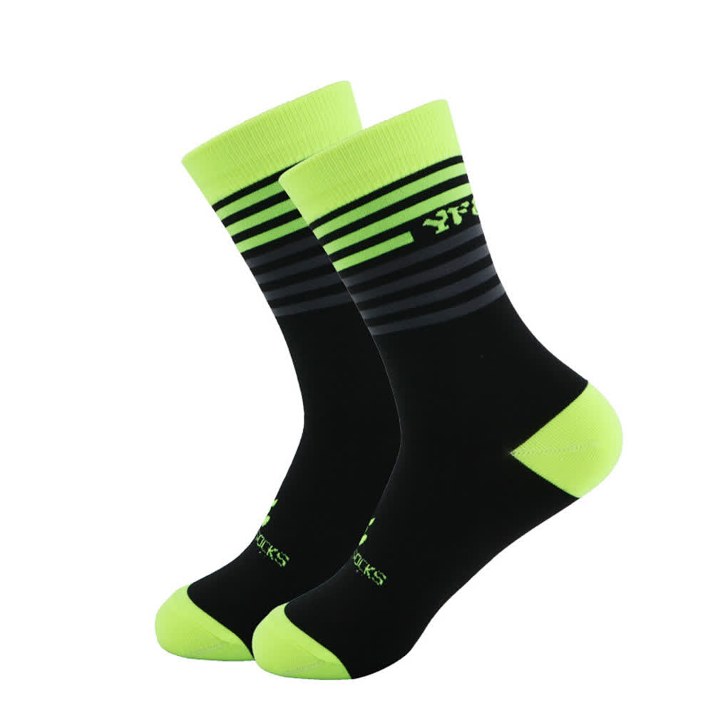 Chaussettes de cyclisme à rayures noires (4 paires)