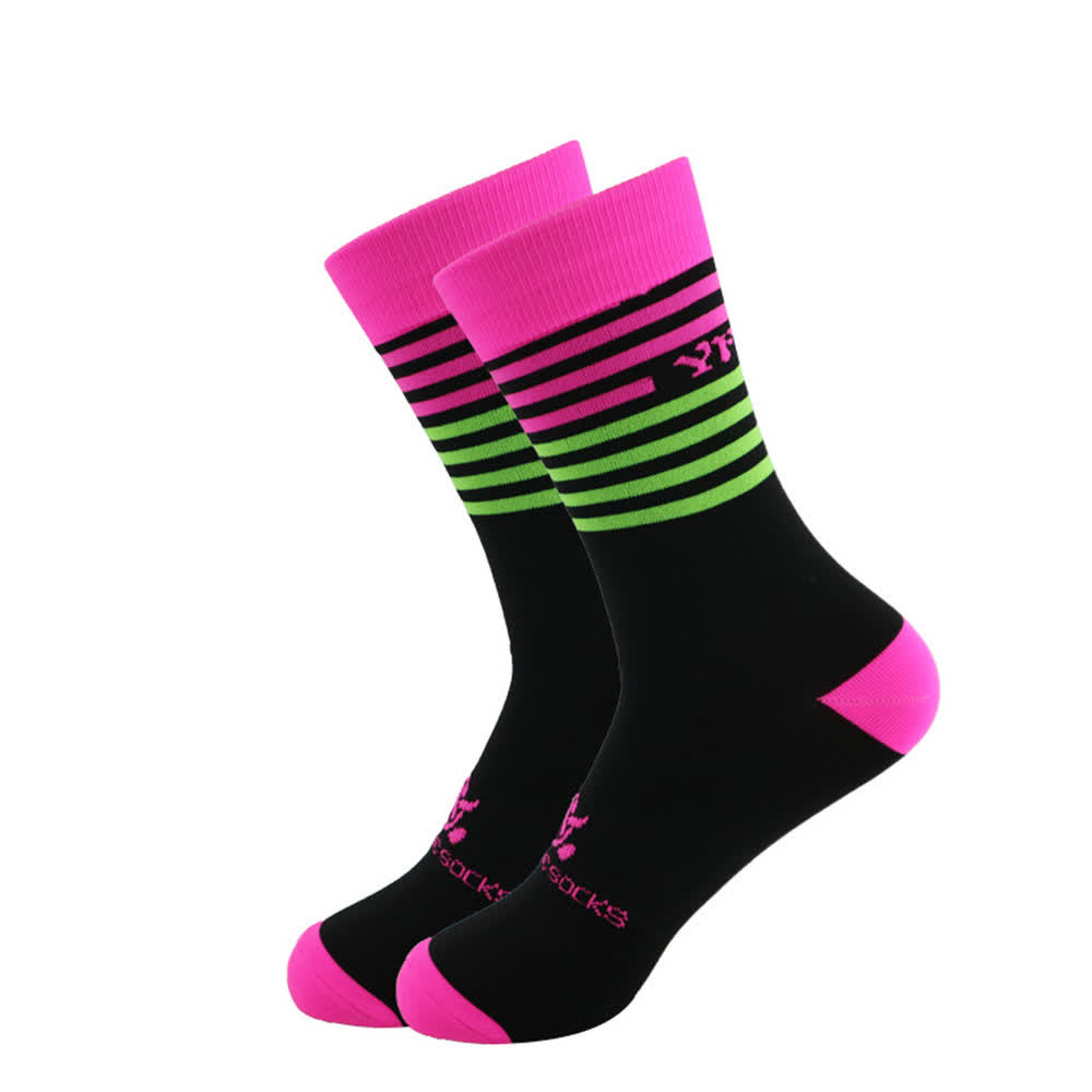 Chaussettes de cyclisme à rayures noires (4 paires)