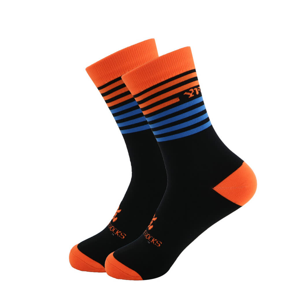 Chaussettes de cyclisme à rayures noires (4 paires)