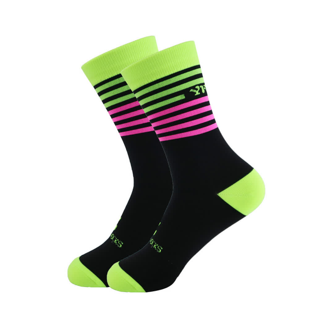 Chaussettes de cyclisme à rayures noires (4 paires)