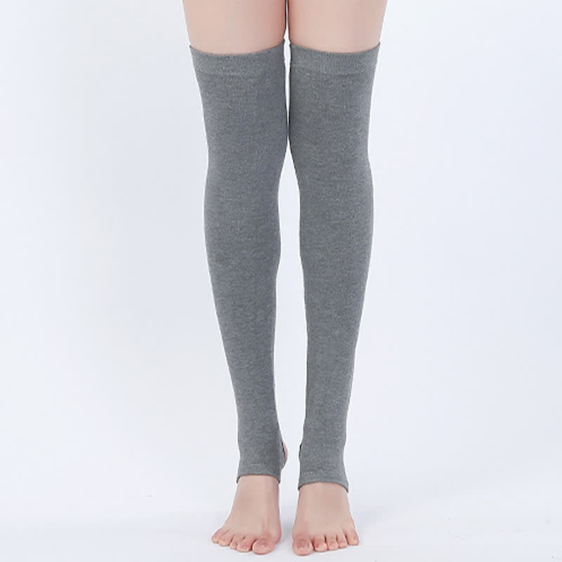 Manchons de cuisse antidérapants en pur coton - Gris foncé - XL - image 3