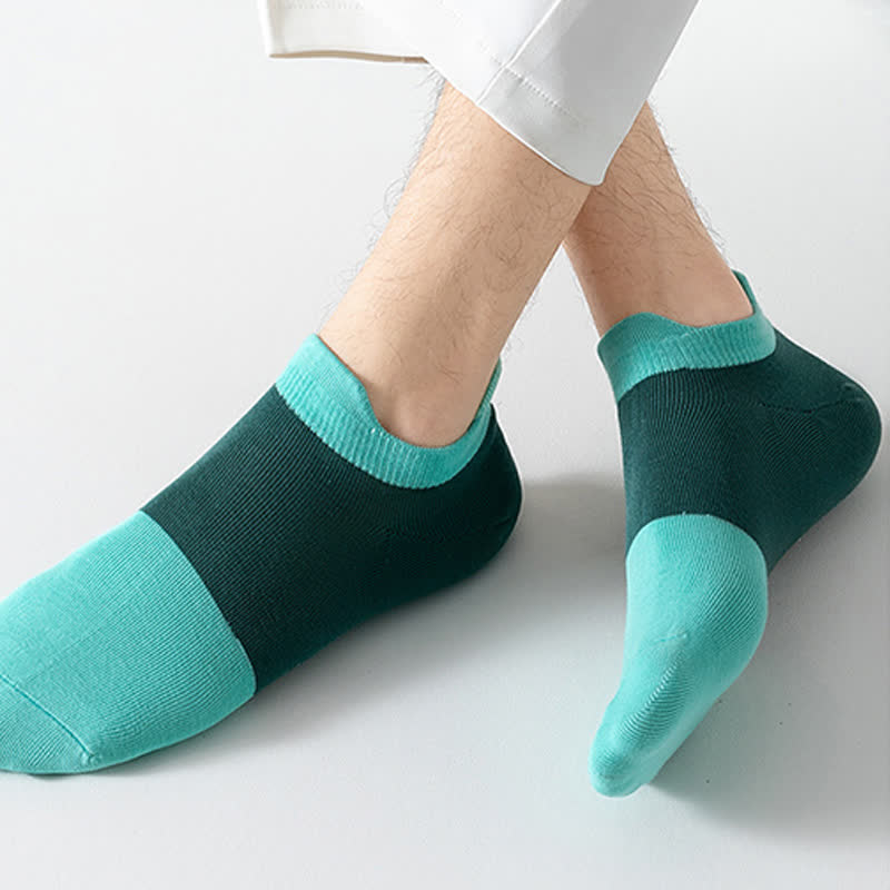 Chaussettes respirantes en coton à blocs de couleurs (6 paires)