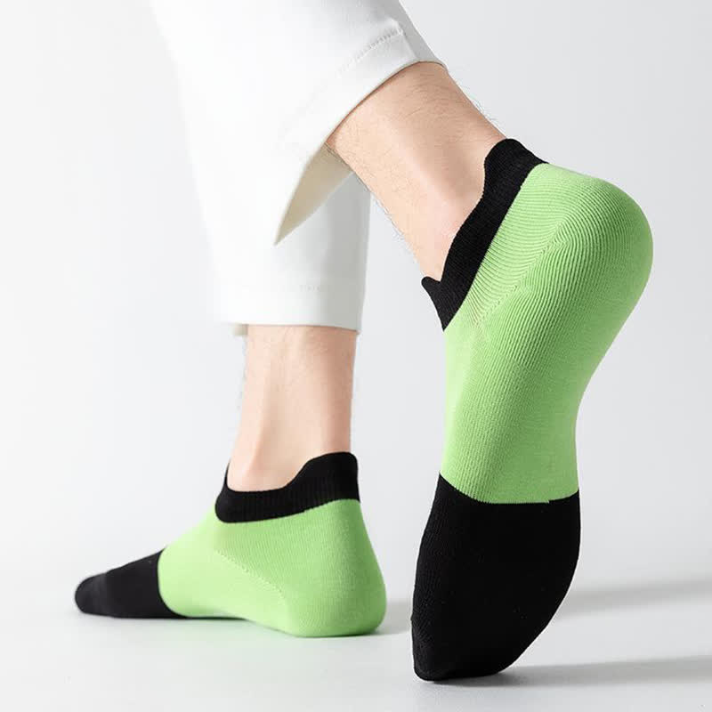Chaussettes respirantes en coton à blocs de couleurs (6 paires)