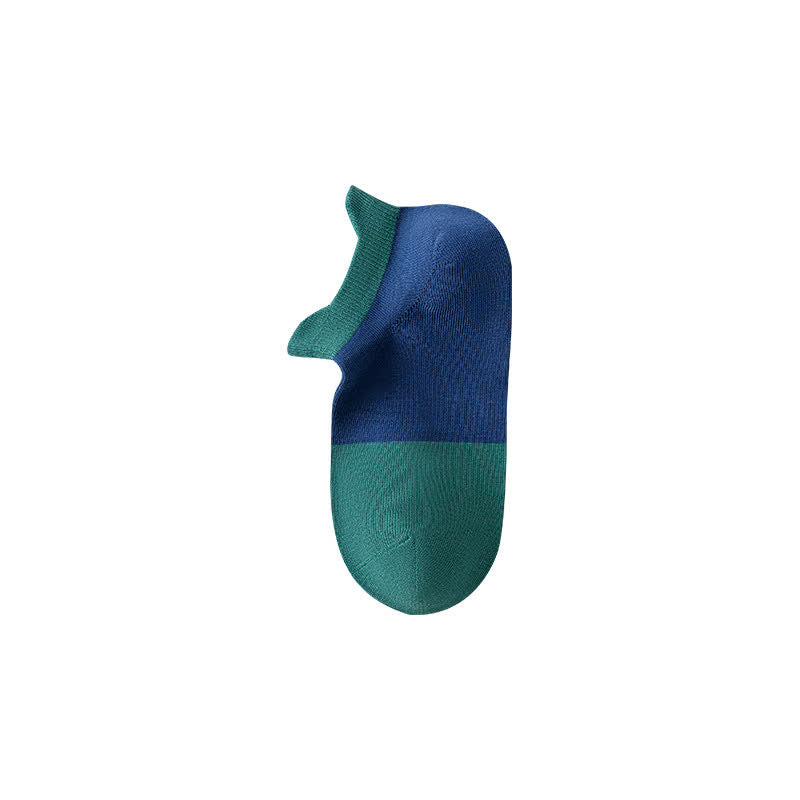 Chaussettes respirantes en coton à blocs de couleurs (6 paires)