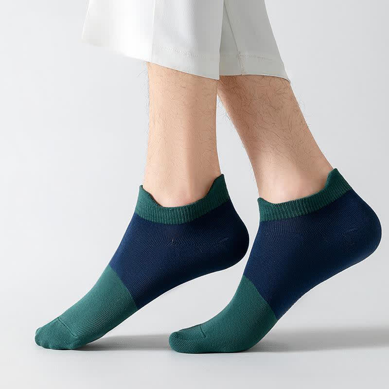 Chaussettes respirantes en coton à blocs de couleurs (6 paires)